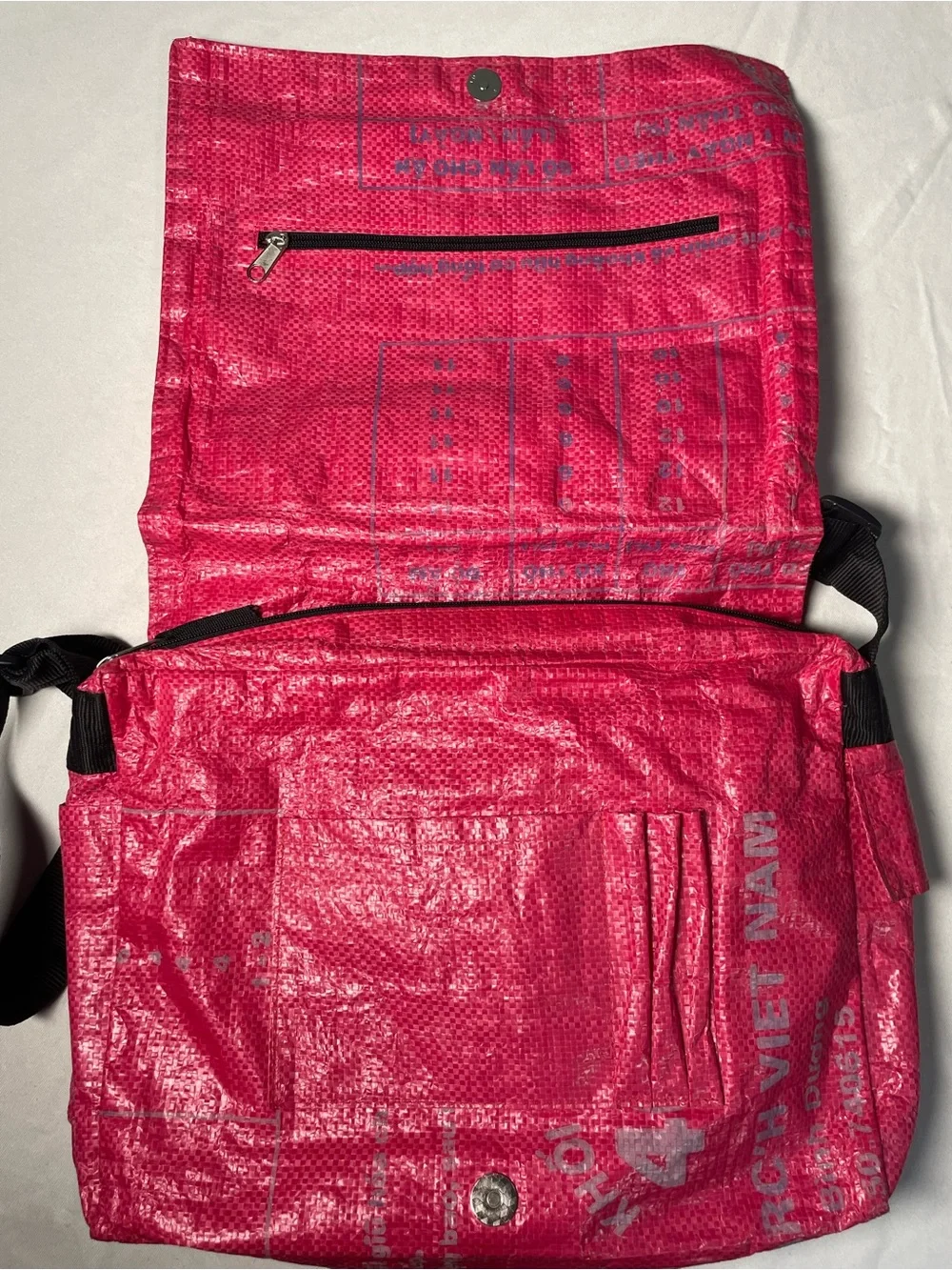 Fair Trade Recycled Deluxe Messenger Bags made in Cambodia from Gecko Traders